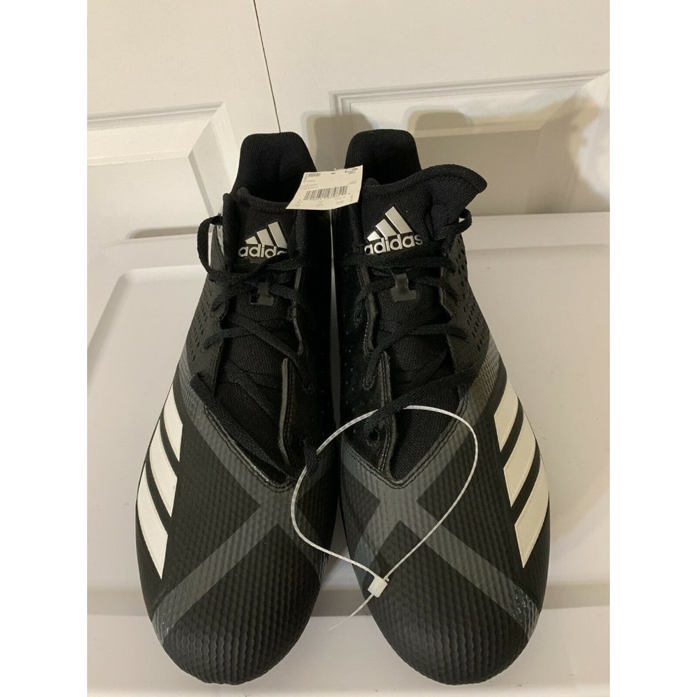 New Adidas Mens SZ 18 5-Star Low Top Lace Up, BlackWhite/Night Metallic,Sz UK 17